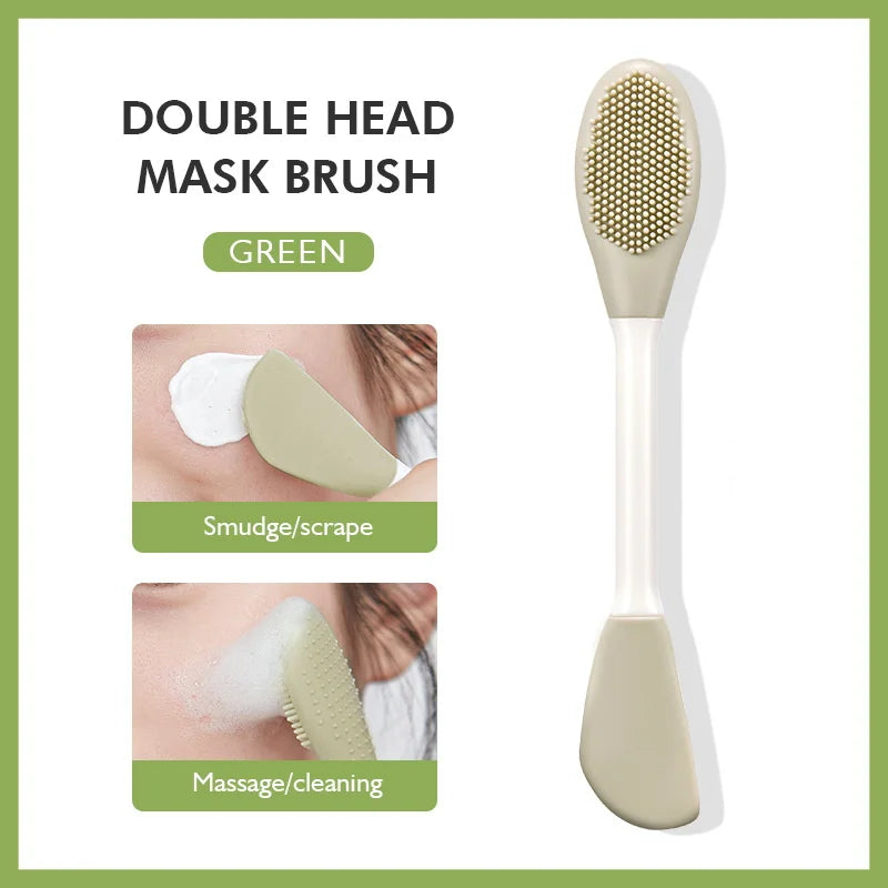 2-in-1 silicone face brush scrub for deep cleansing and exfoliation