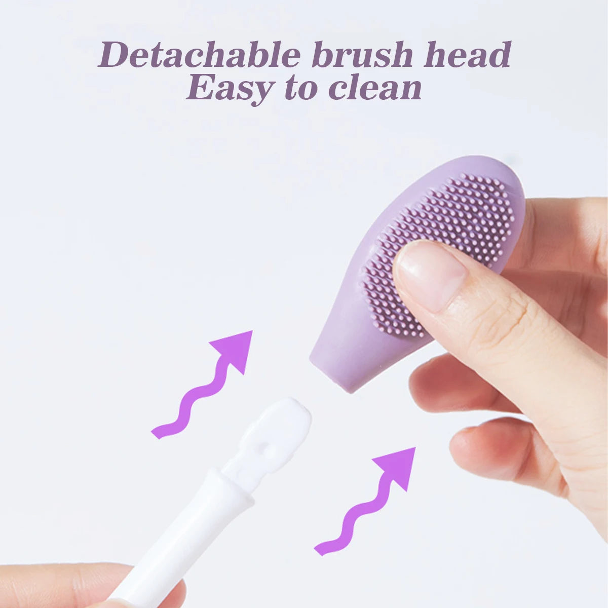 2-in-1 silicone face brush scrub for deep cleansing and exfoliation