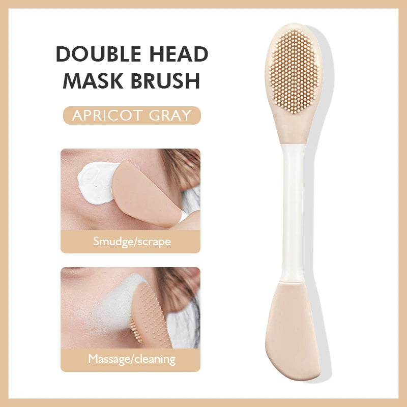 2-in-1 silicone face brush scrub for deep cleansing and exfoliation