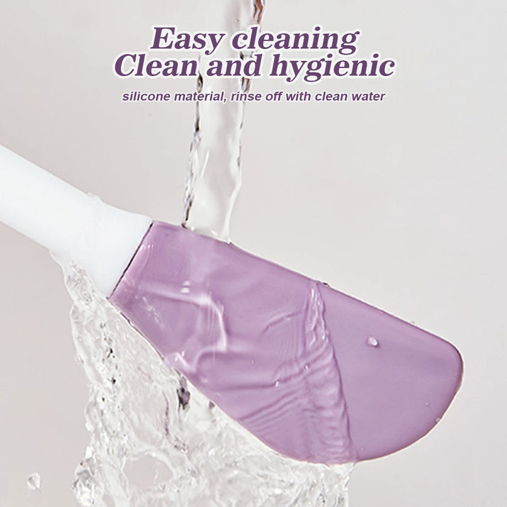 2-in-1 silicone face brush scrub for deep cleansing and exfoliation